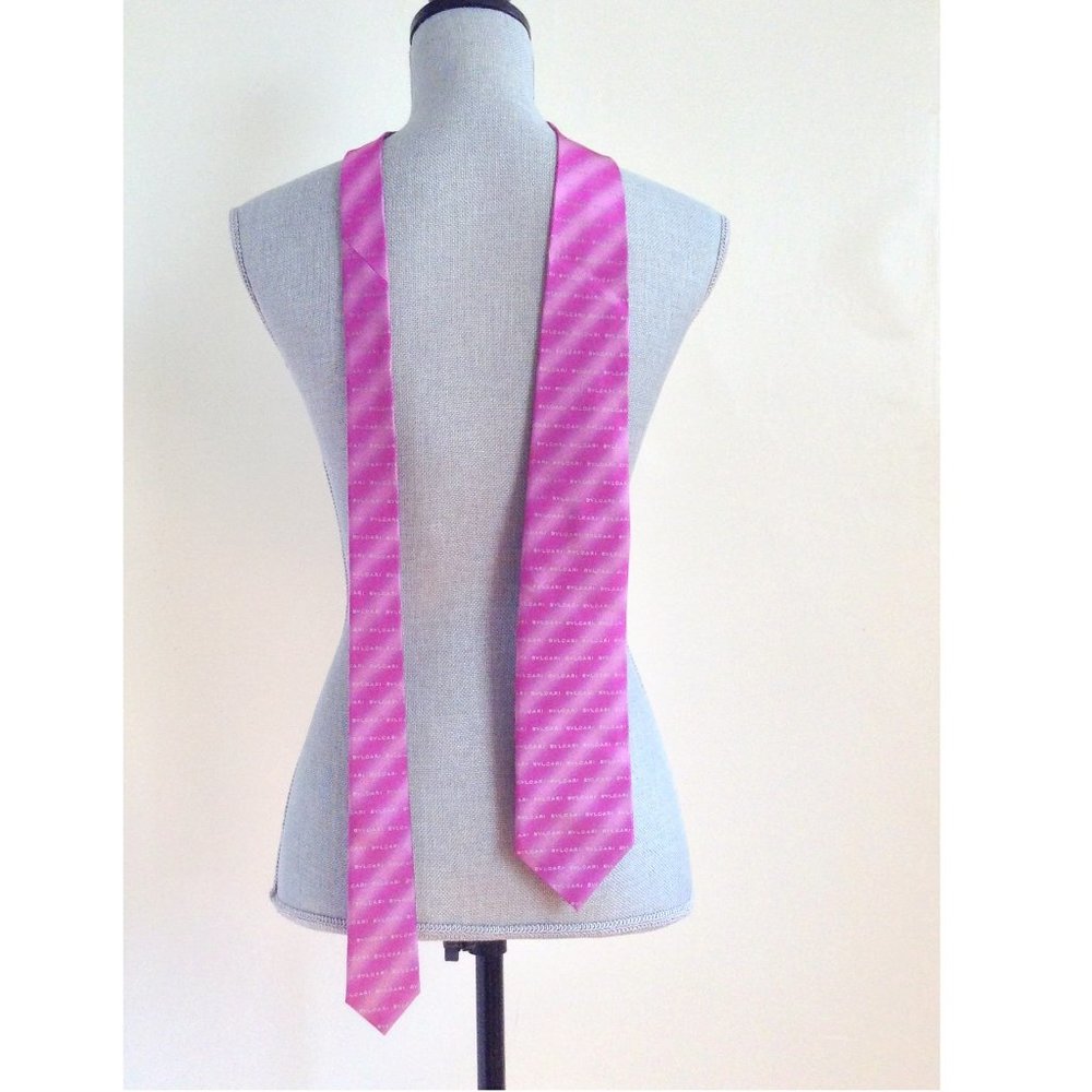 Bvlgari Tie silk pink
